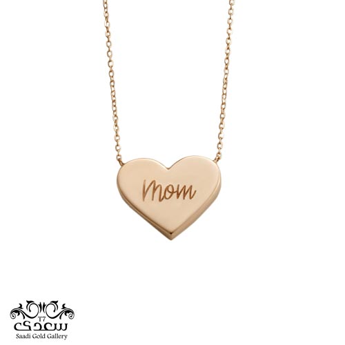 گردنبند قلب mom