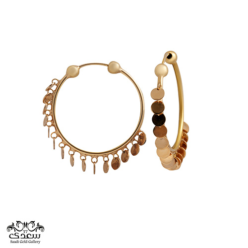 گوشواره حلقه ای پر پولک