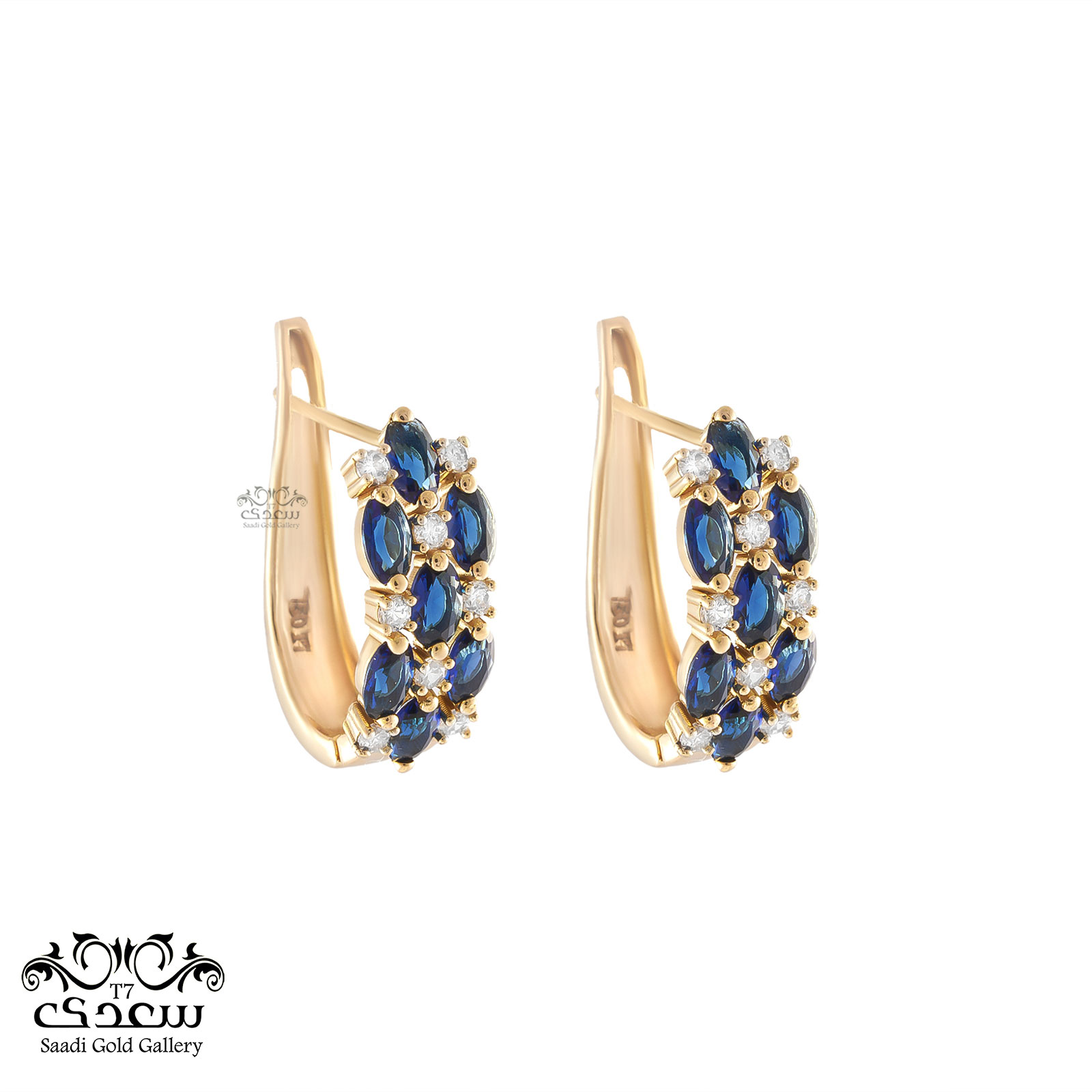 گوشواره طاووس سرمه ای