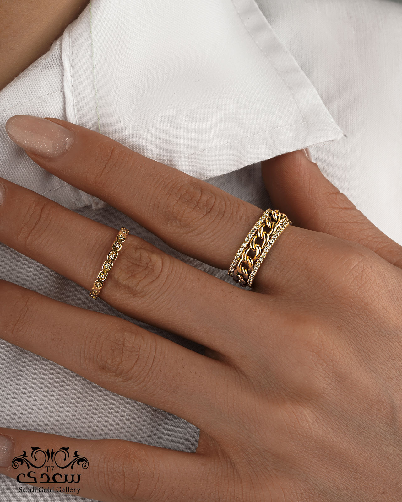 انگشتر ریسه نگین